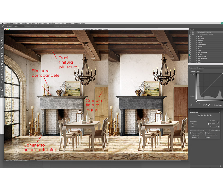 Post-produzione - elaborazione delle immagini - modificare colori - modificare forme - rimuovere fondi - render fotorealistico